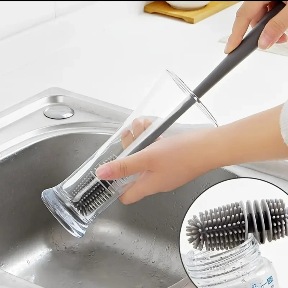 Long Cup Cleaning Brush - Gray